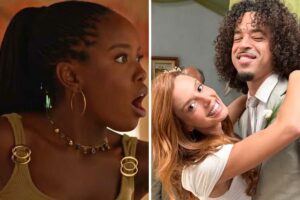 fotomontagem de leo (clara moneke) e kami (giovanna lancellotti) com ryan (l7nnon) em dona de mim