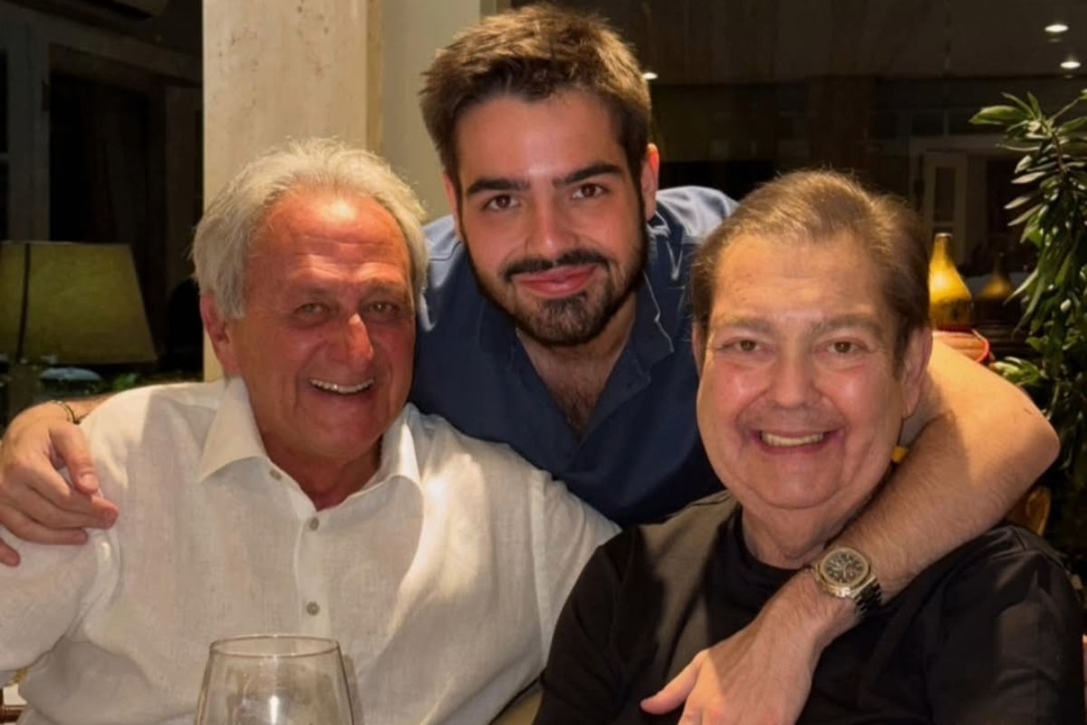 João Silva com Faustão e o tio 