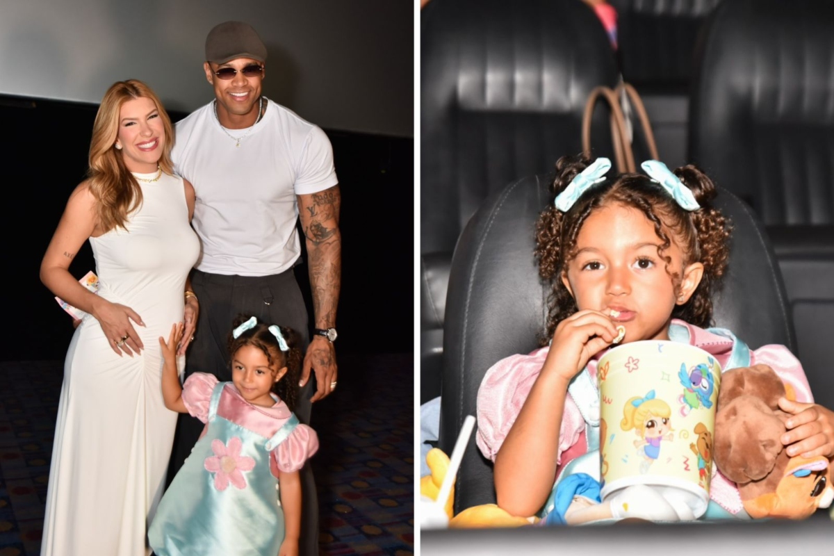 Lore Improta, Léo Santana e Liz no lançamento de 'Galeroca'