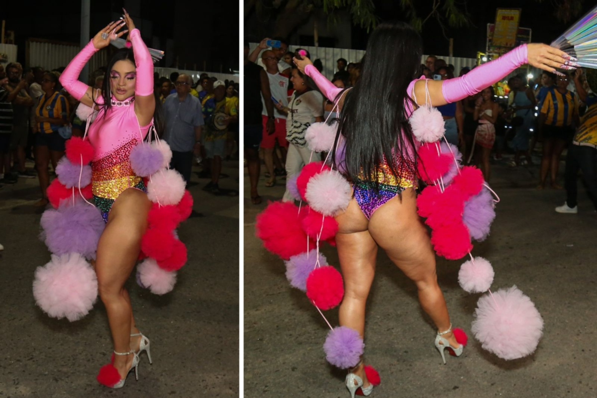 Mileide Mihaile no ensaio de rua da Unidos da Tijuca