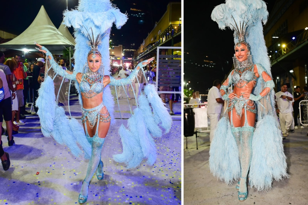 Sabrina Sato no mini desfile da Vila Isabel