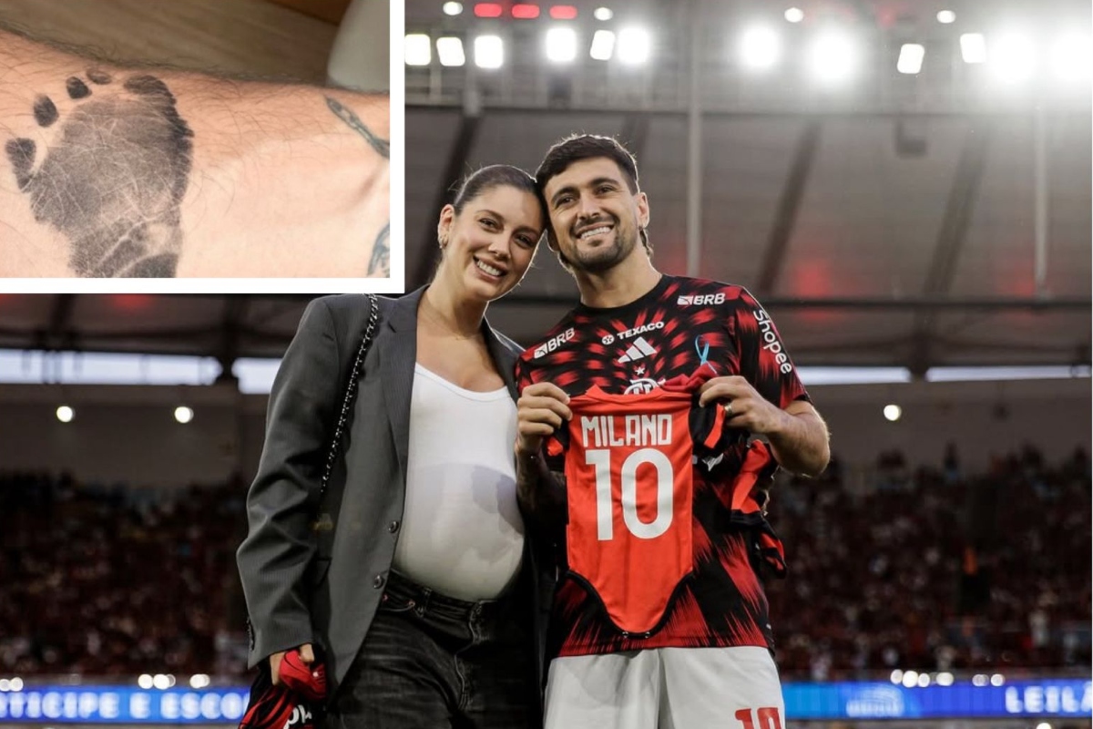 Nasce Milano, filho de Arrascaeta, jogador do Flamengo