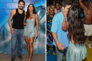 Nicolas Prattes acompanha Sabrina Sato ao ensaio da Vila Isabel