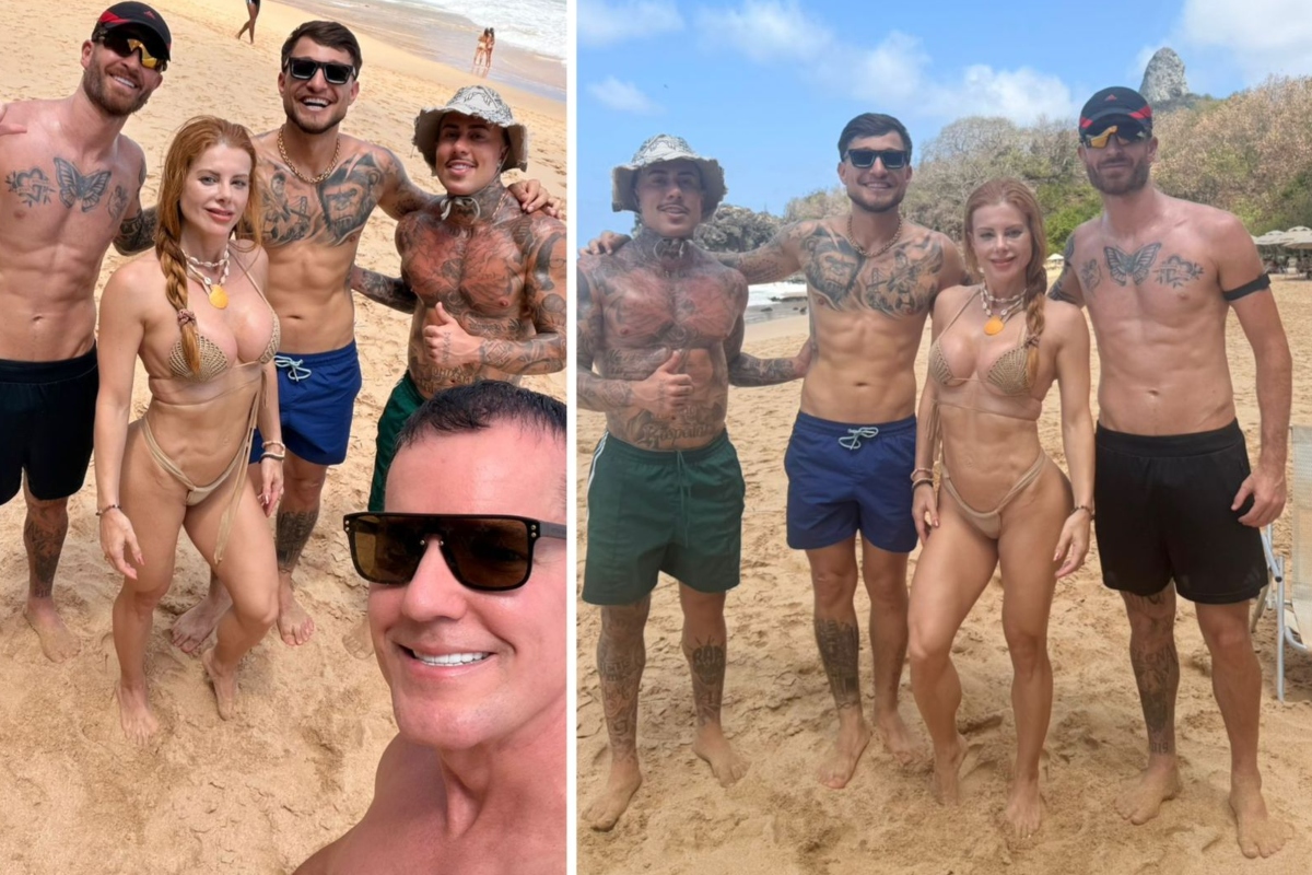 Deborah Albuquerque em Noronha com famosos