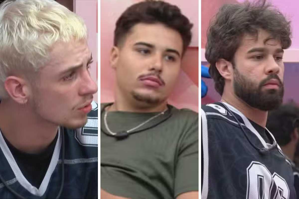 fotomontagem de juliano floss pedro e paulo augusto no bbb 26