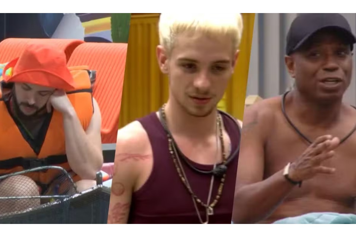 fotomontagem de marcelo, juliano floss e edilson capetinha no bbb 26