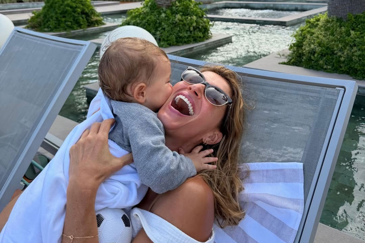 Gisele Bündchen com o filho