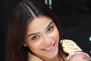 key alves com a filha