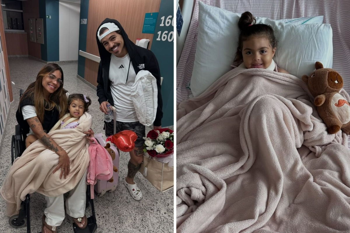 Pietra, filha de Biel e Tays Reis, internada