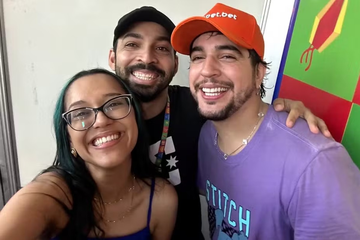 rafaella com o namorado e o cantor nattan