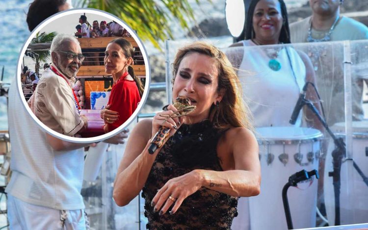 Cláudia Leitte chora ao falar de Preta Gil diante do camarote Expresso 2222 - Foto : Webert Belicio/ AgNews