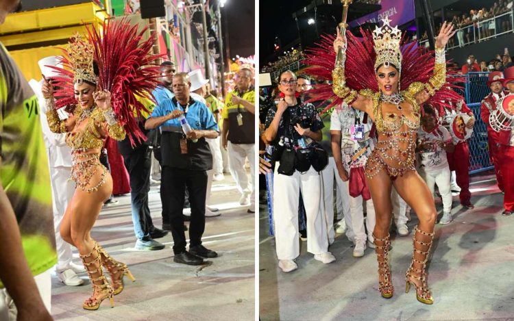 Juliana Paes no desfile da Unidos da Tijuca- Foto: Leo Franco / AgNews