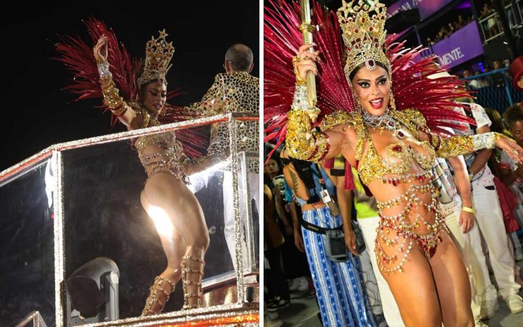 Juliana Paes no desfile da Unidos da Tijuca- Foto: Leo Franco / AgNews