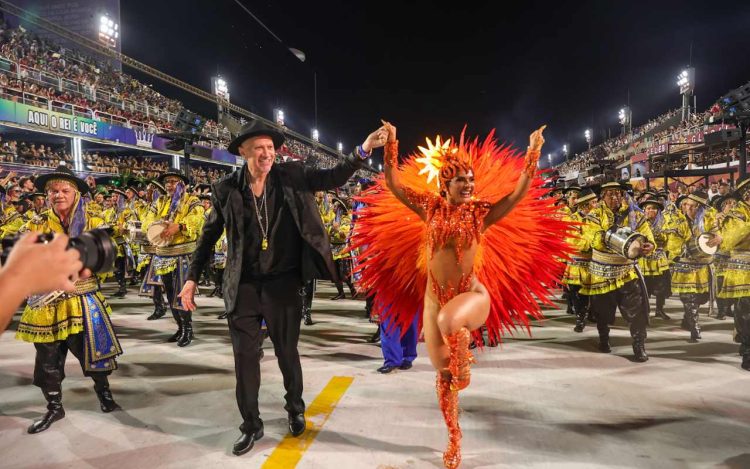 Rainha Mileide Mihaile no desfile da Unidos da Tijuca- Foto: Anderson Bordê / AgNews