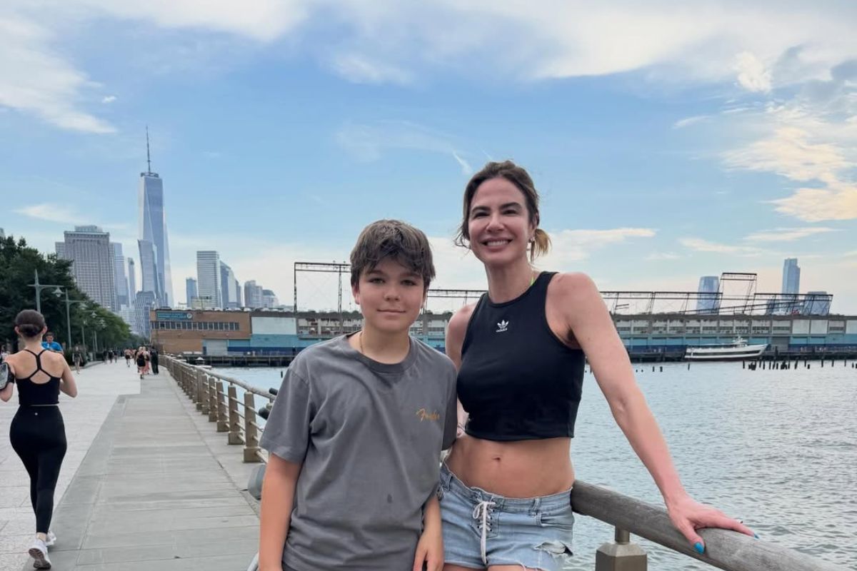 Luciana Gimenez com o filho