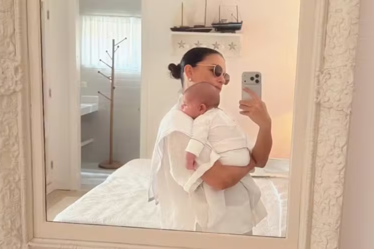 Mariana Rios e o filho