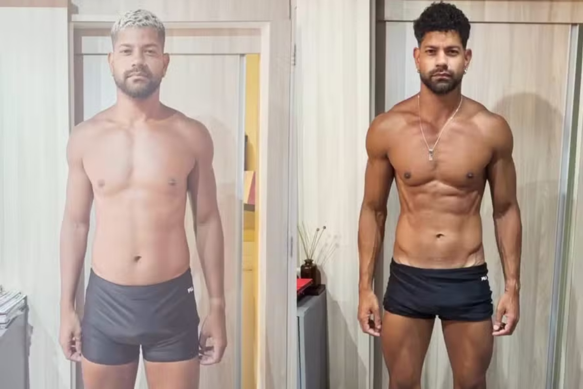 Guilherme Militão antes e depois