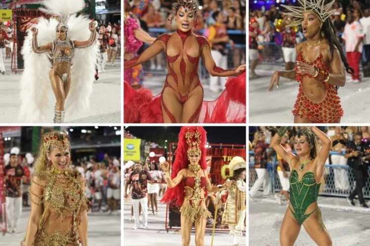 Musas do Salgueiro ensaiam na Sapucaí