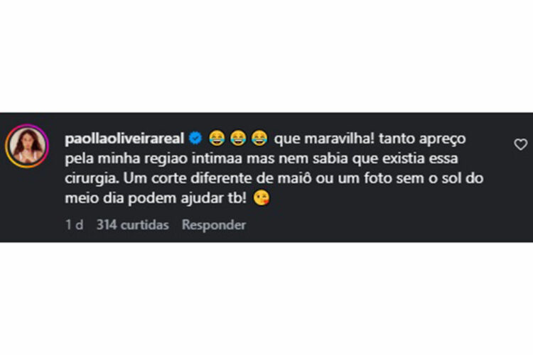 Paolla Oliveira comentário