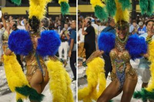 Sabrina Sato no ensaio técnico da unidos de Vila Isabel