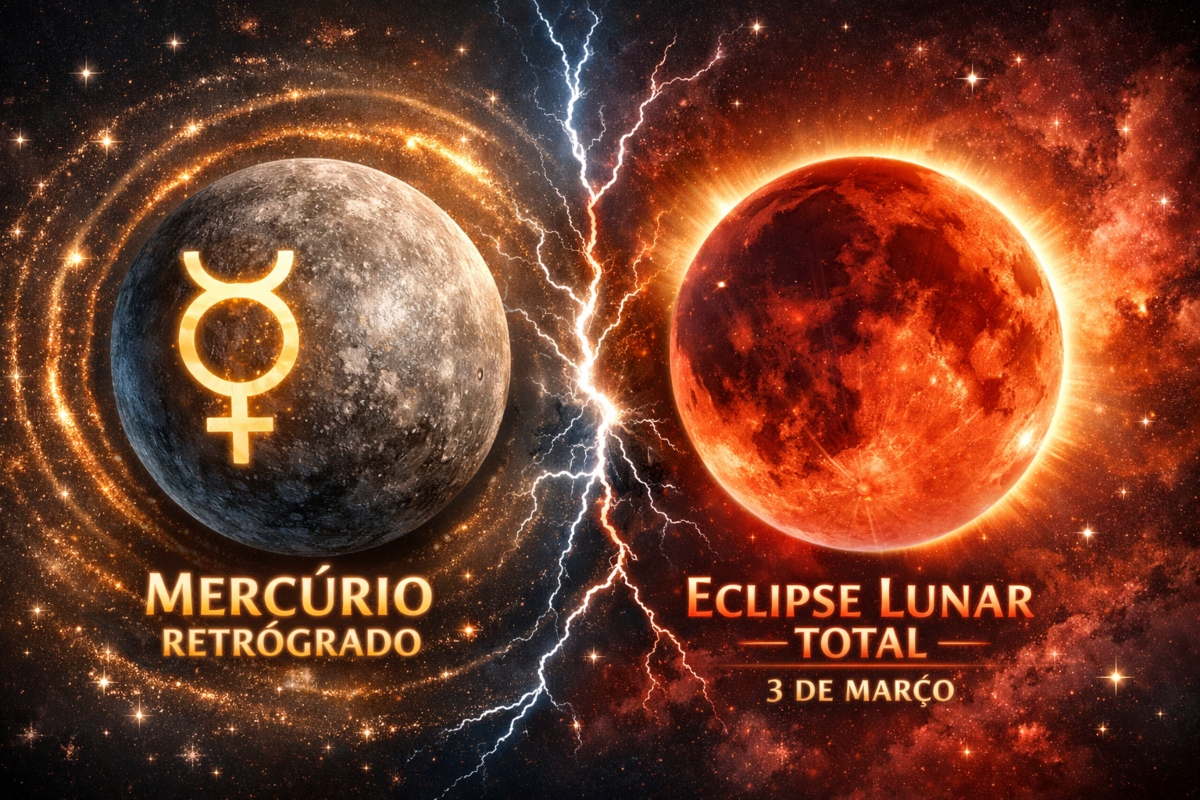 Mercúrio retrógrado e eclipse total lunar