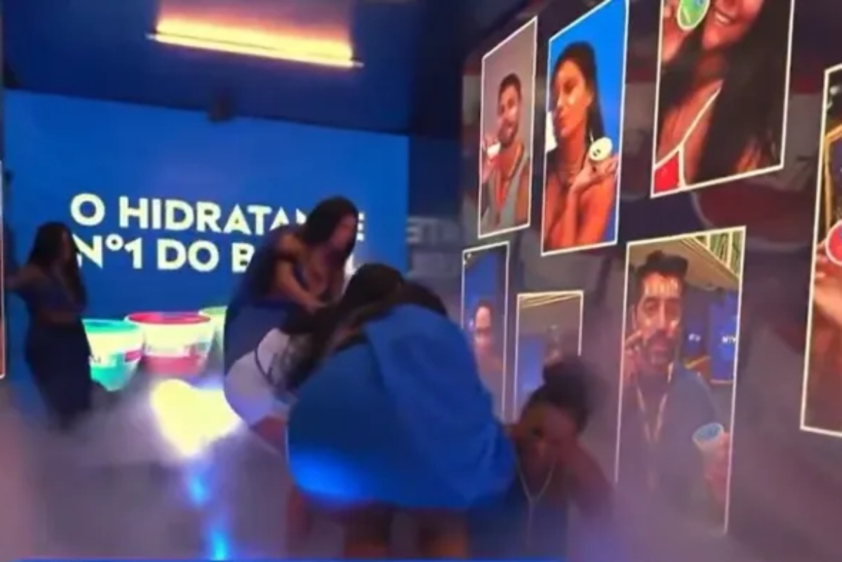 Solange Couto escorrega e cai