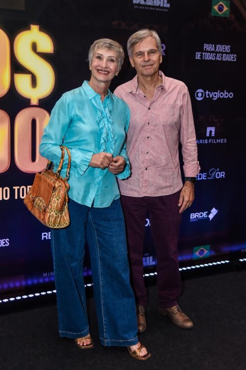 Sonia Bridi e o marido