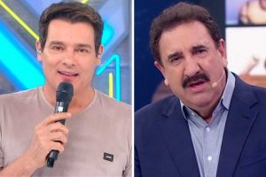 fotomontagem de celso portiolli e ratinho no sbt