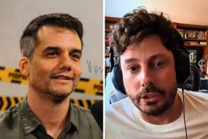 fotomontagem de wagner moura e danilo gentili