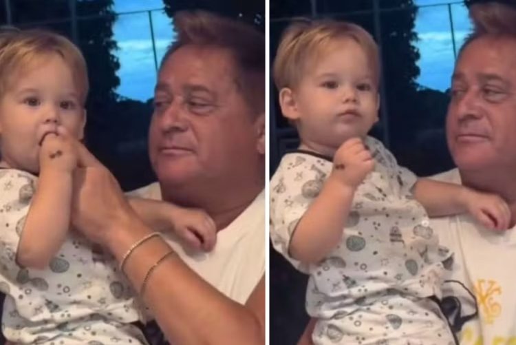 Leonardo e o neto José Leonardo