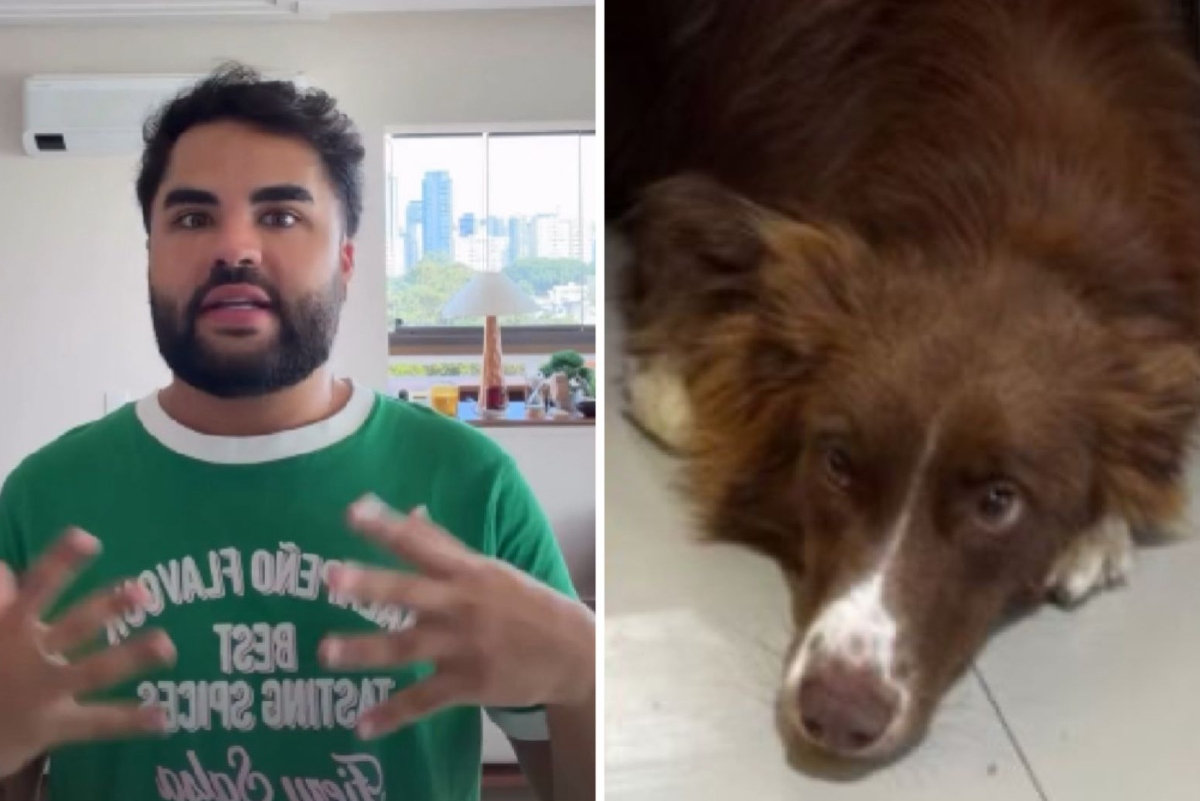 Lucas Guedez e a cadela Cloe