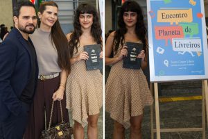 Luciano Camargo, Flávia Fonseca e a filha do casal, Isabella