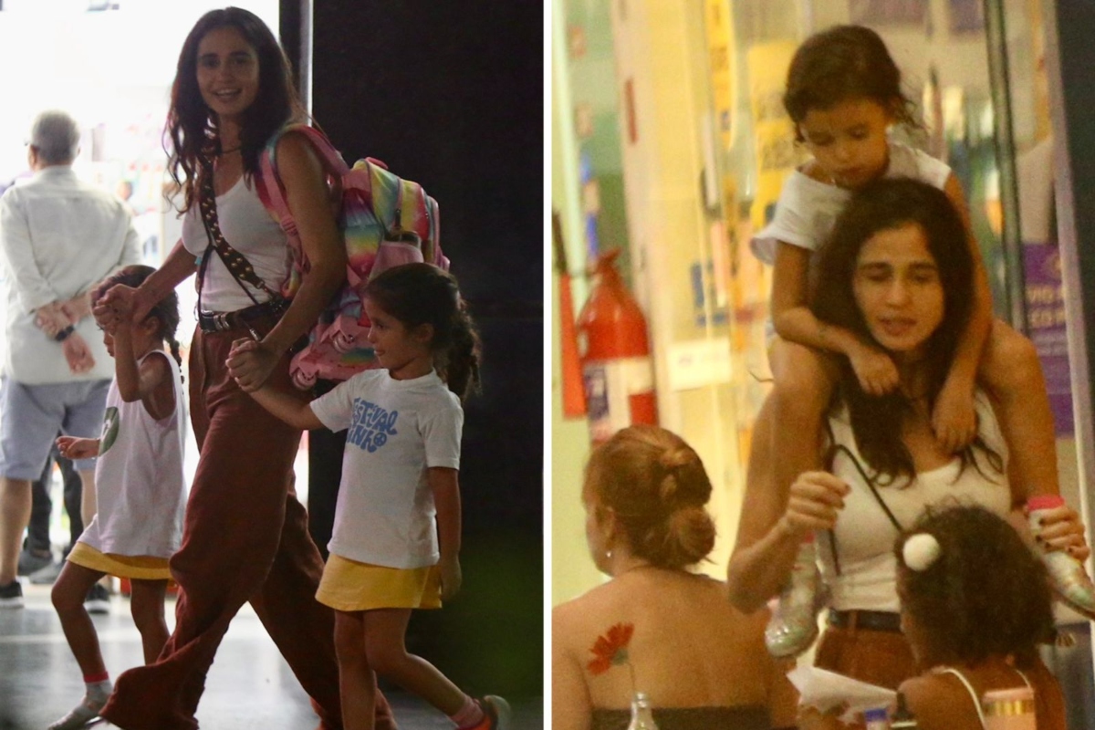 Nanda Costa e as filhas