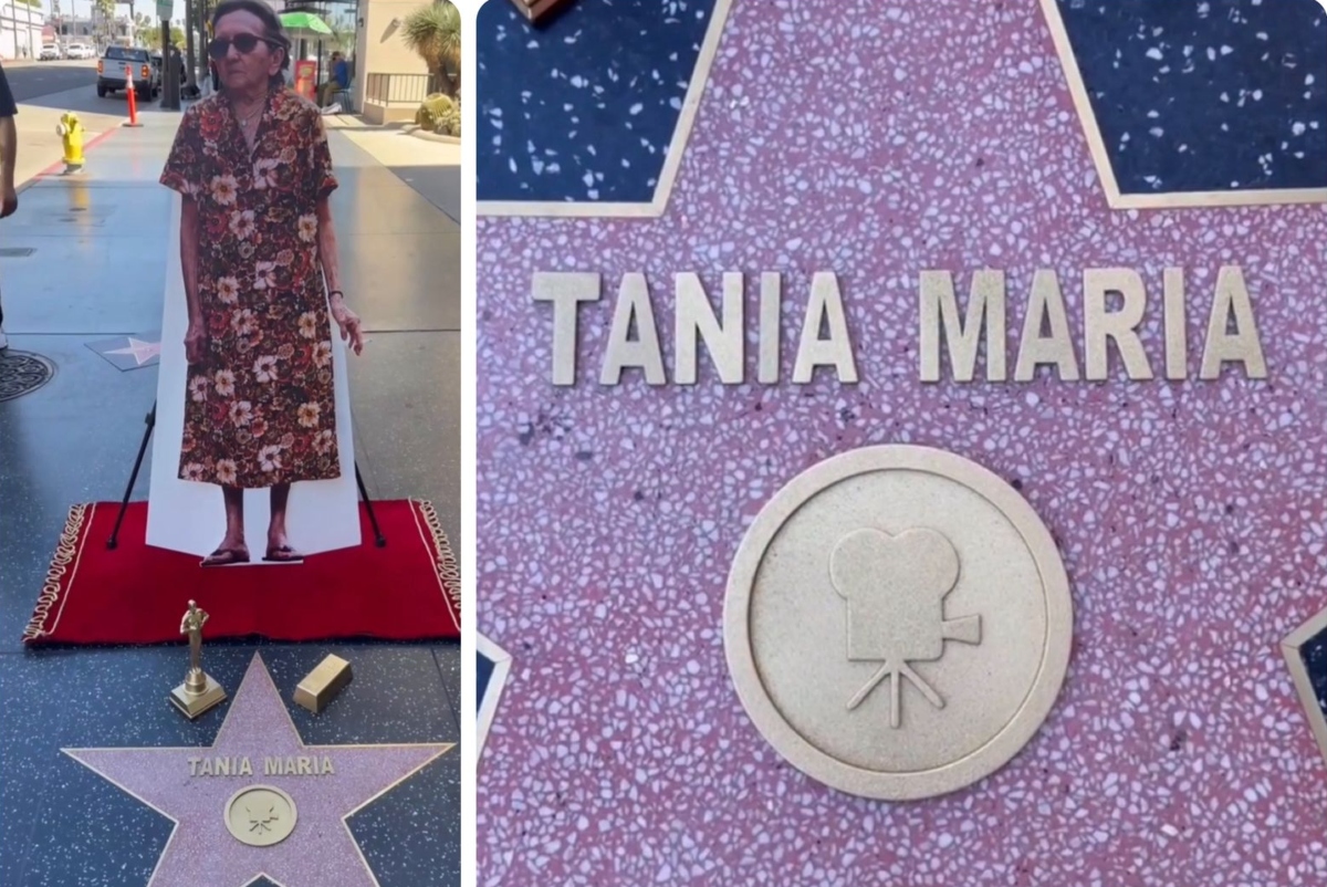 Tânia Maria homenageada na Calçada da Fama