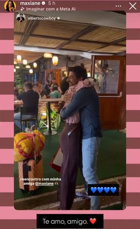 Alberto e Maxiane se reencontram