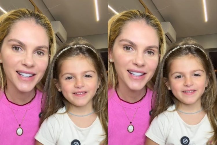 Bárbara Evans com a filha