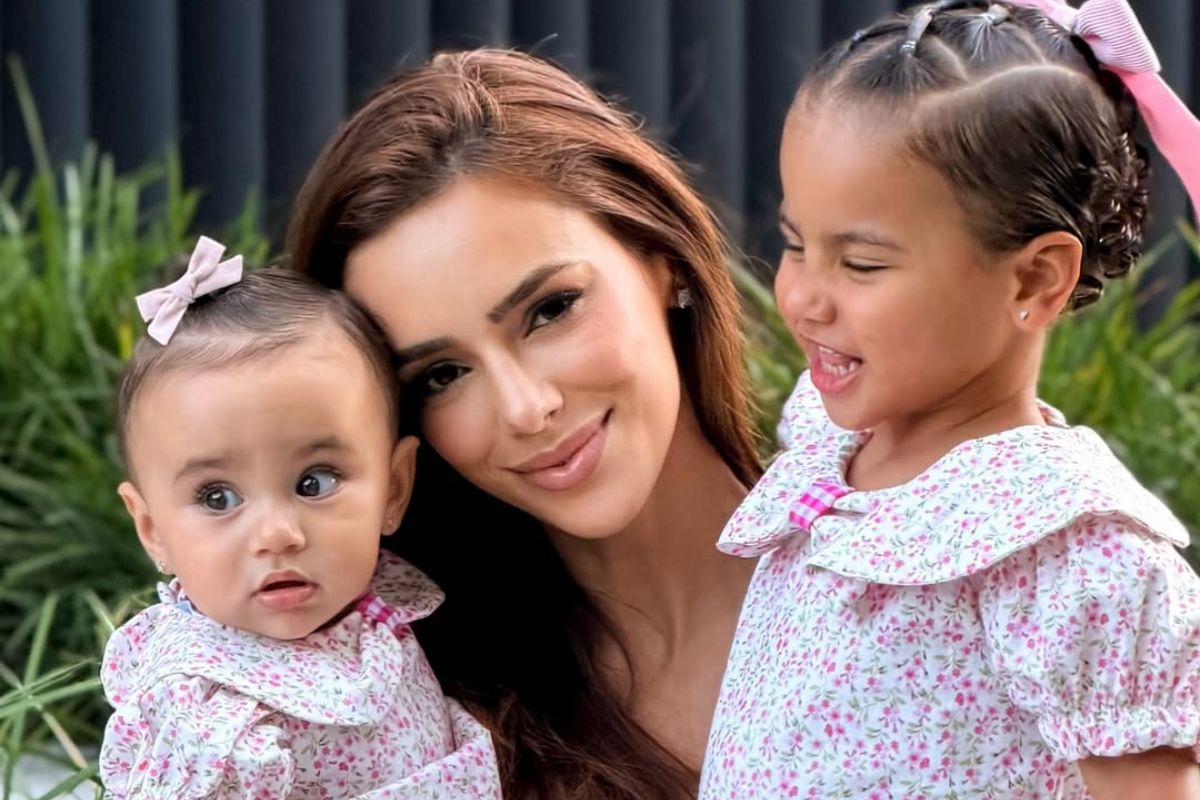 Bruna Biancardi com as filhas