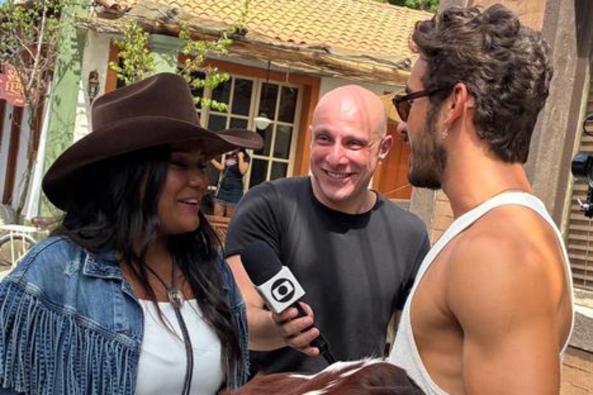 chaiany com filipe bragança nos bastidores de 'coração acelerado'
