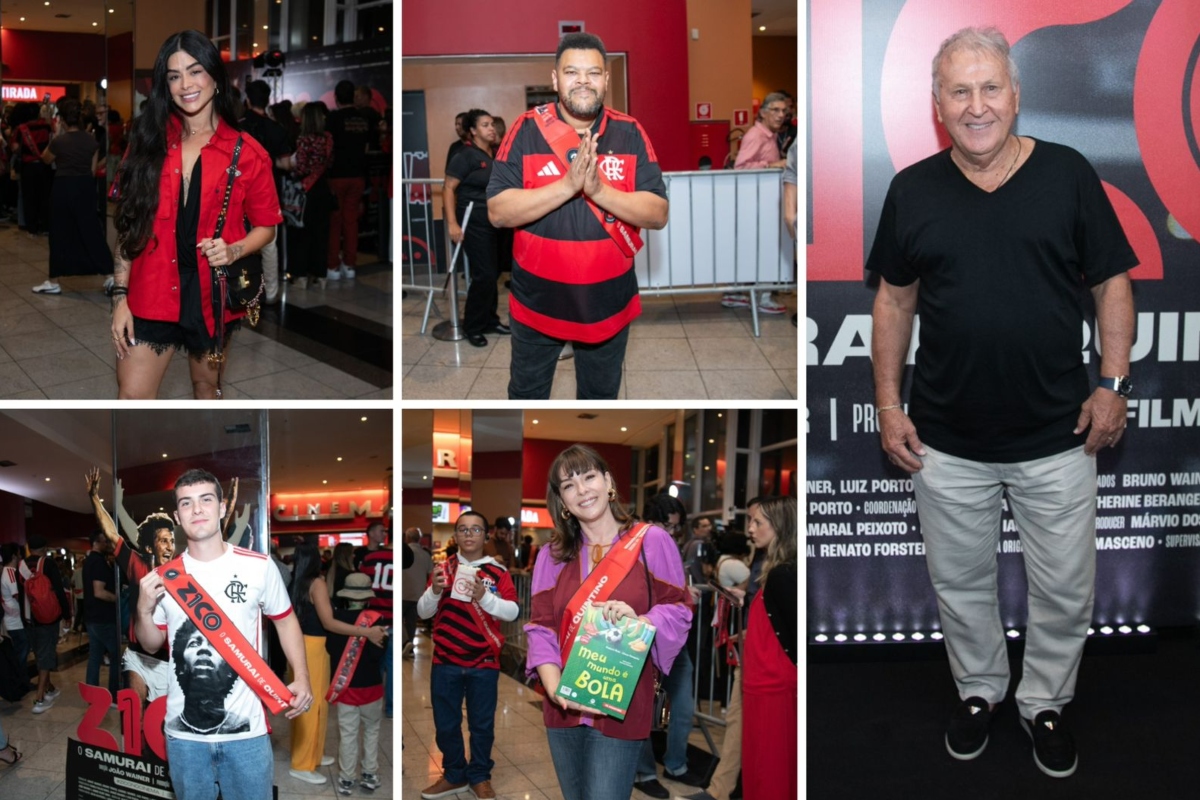 Famosos no lançamento do documentário do Zico