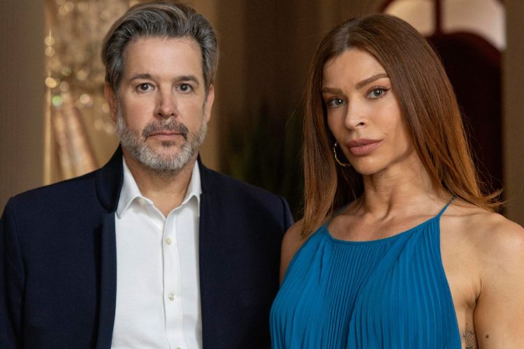 Ferette (Murilo Benício) e Arminda (Grazi Massafera) em Três Graças