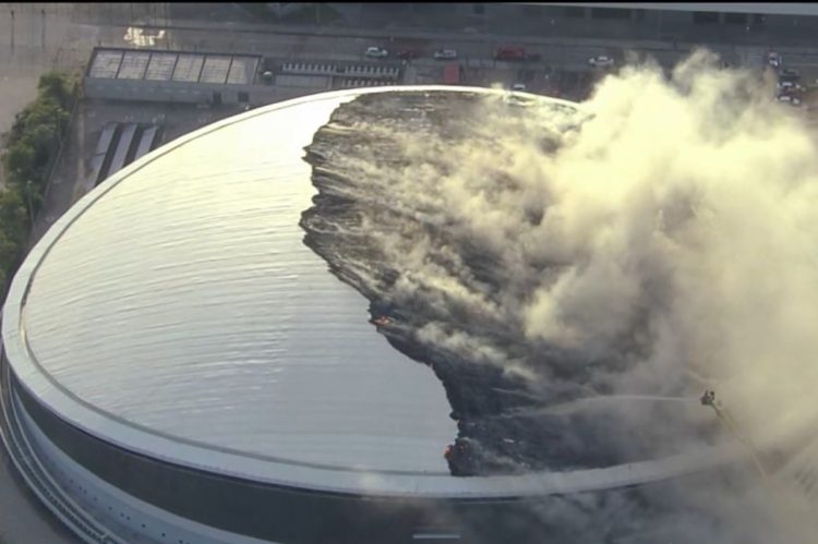 Incêndio no Velódromo do Parque Olímpico