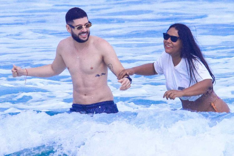 marcelinho e chaiany curtindo praia no rio de janeiro juntos