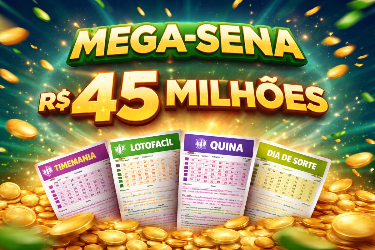 Mega Sena pode pagar R$ 45 milhões