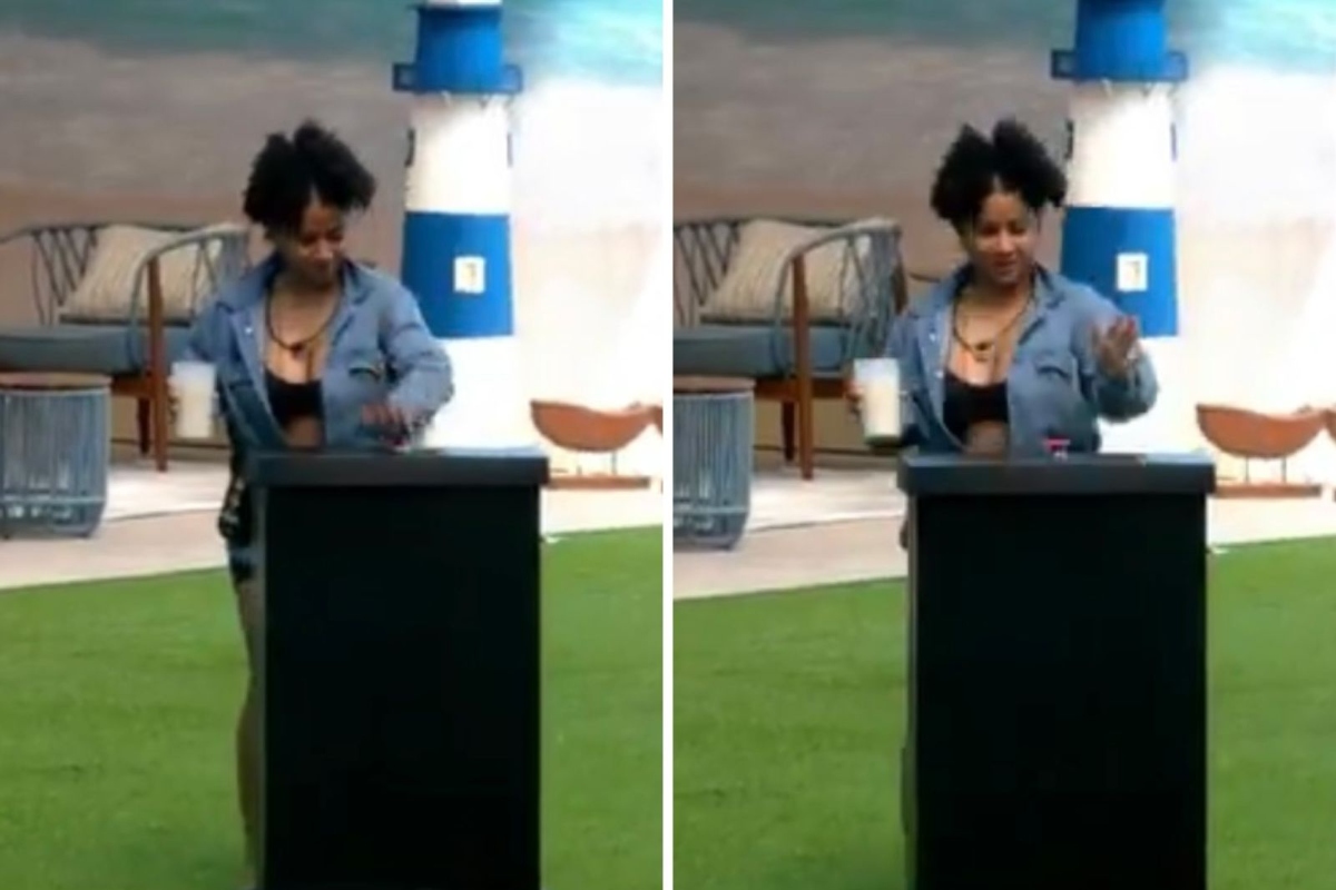 Milena aperta o botão misterioso