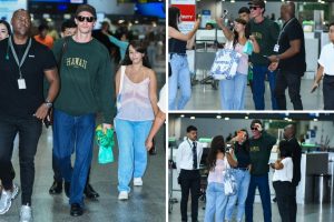 Shawn Mendes interage com fãs no aeroporto