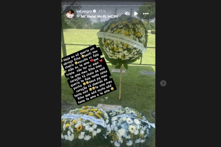 stories da mãe de mc kevin homenageando o anversário do filho