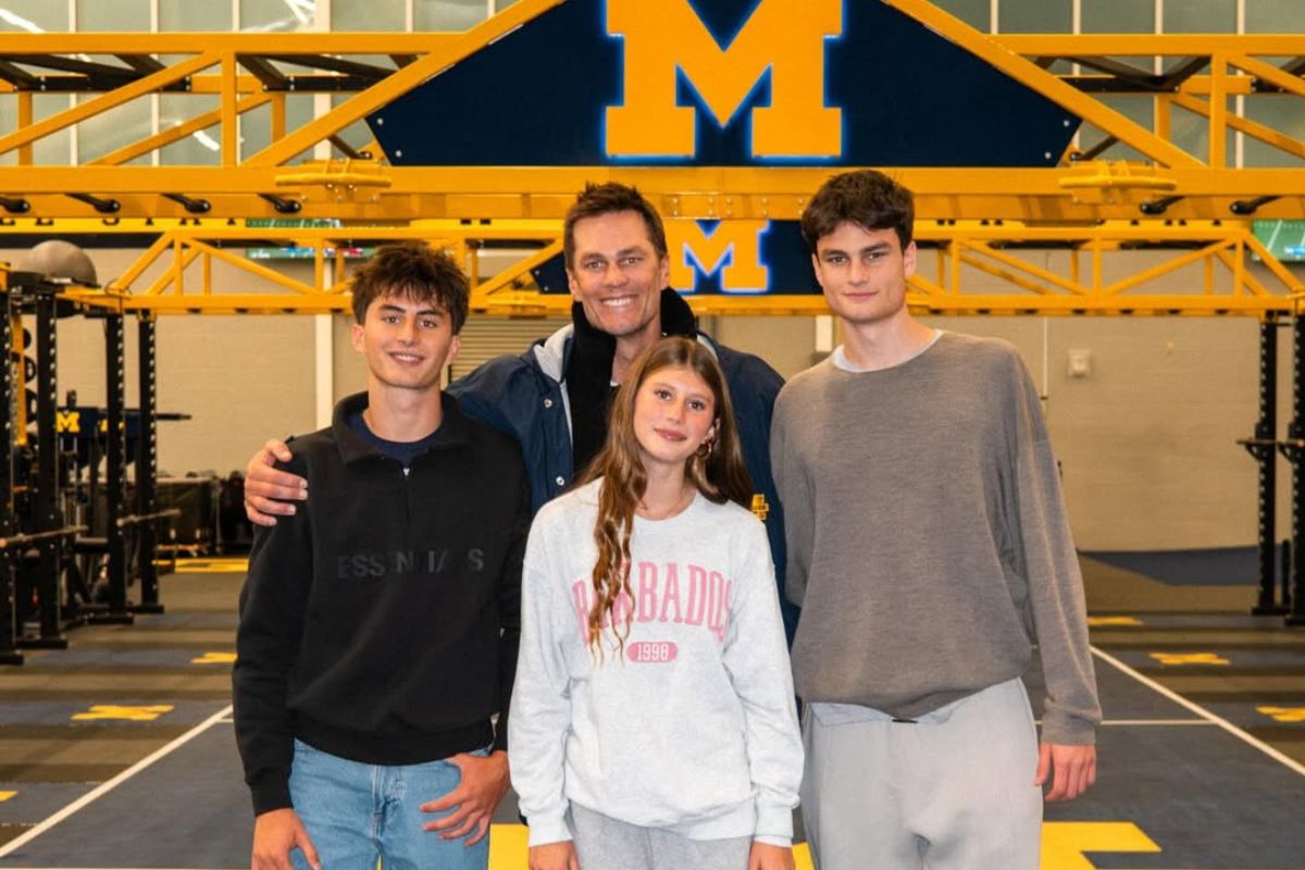 Tom Brady com os filhos