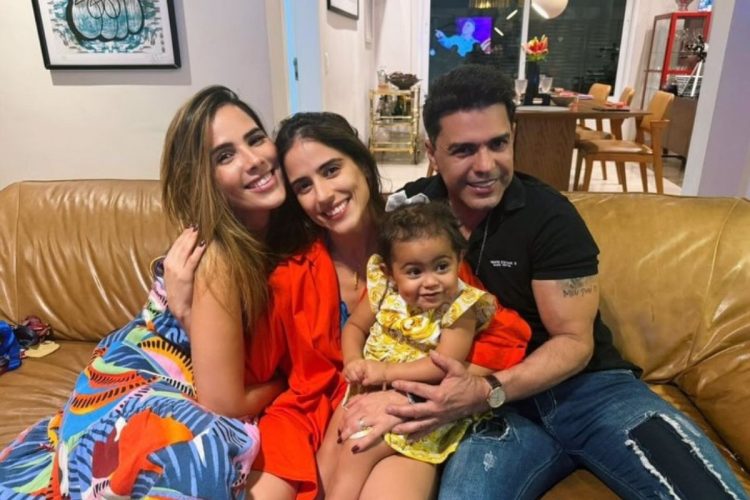 Zezé Di Camargo com as filhas