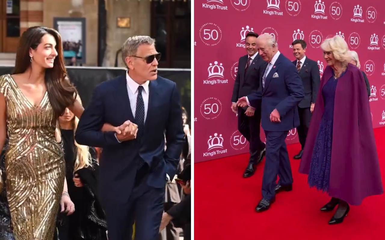Rei Charles celebra os 50 anos de sua fundação ao lado de George e Amal Cloney