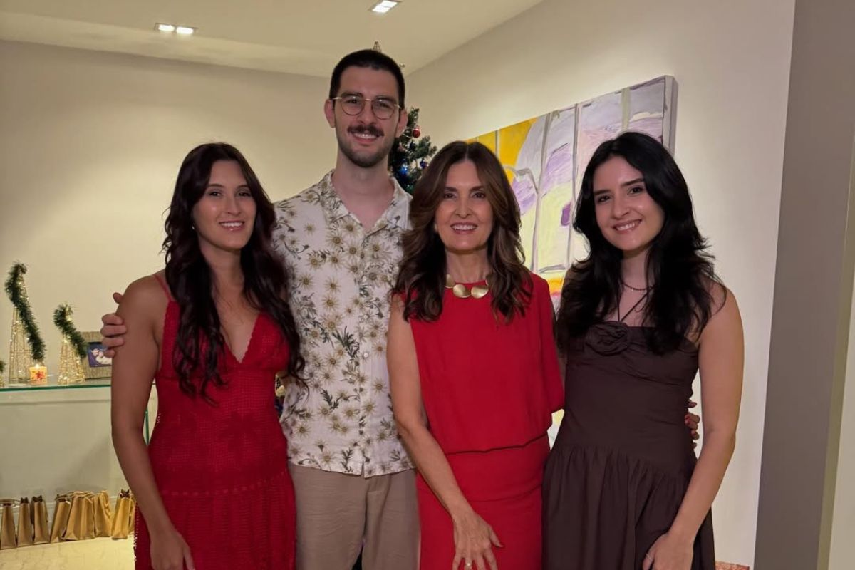 Fátima Bernardes com os filhos
